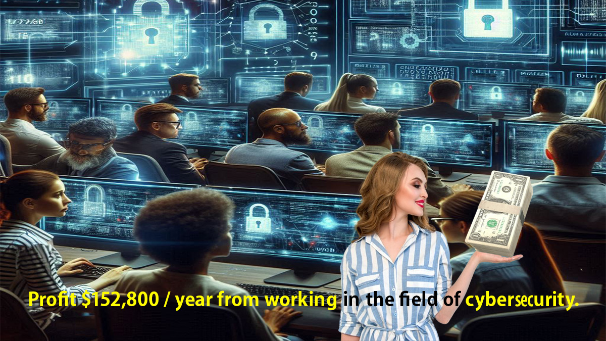 Profit $152,800 / year from working in the field of cybersecurity.